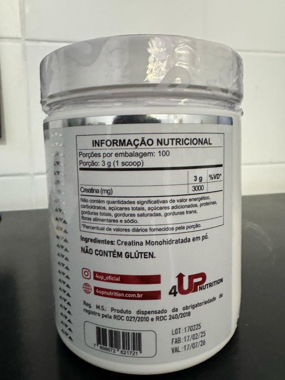 Creatina 100% Pure Creaup 300g 4upnutrition