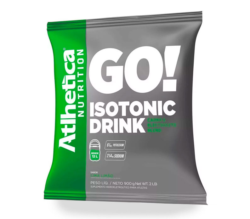 Go! Isotonic Drink Atlhetica Nutrition 900g Sabor Lima Limão