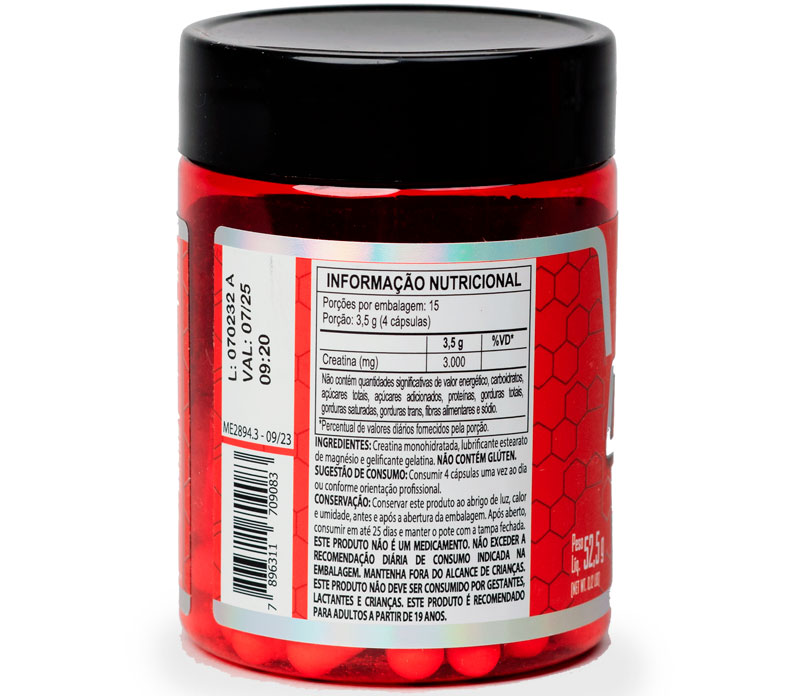 Creatina com 60 cápsulas - INTEGRALMEDICA